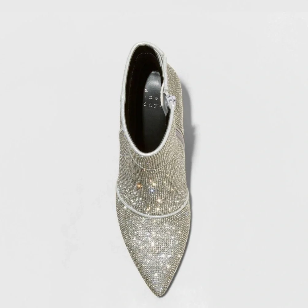 Silver Ankle Boots (new with box) - Picture 3 of 3